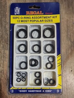Regal 50pc O-Ring Assortment Kit - Black O-Rings